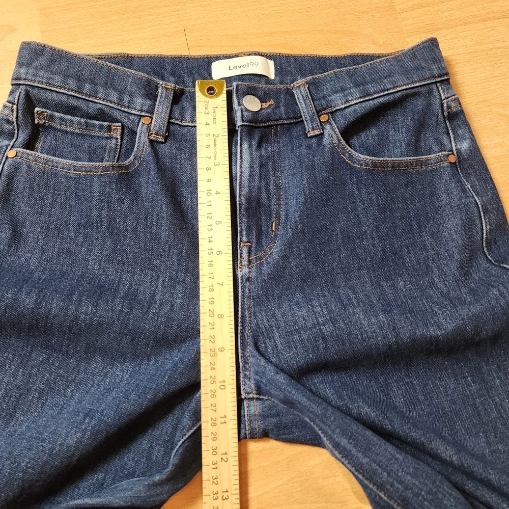 Level 99 29 Tall Stretch Denim Icon Flare‎ Wideleg Medium Wash Jeans Size 29 (8)